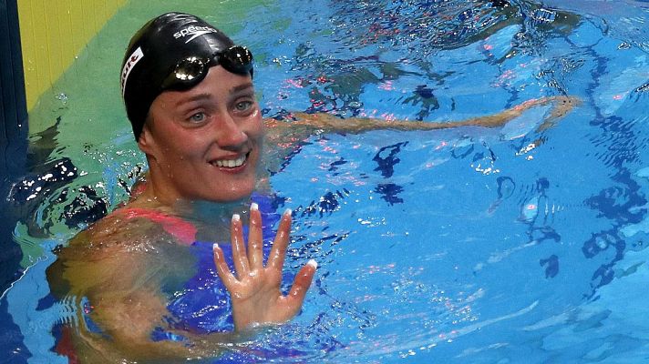  - Mireia Belmonte logra la plata en los 1.500 (prueba completa)