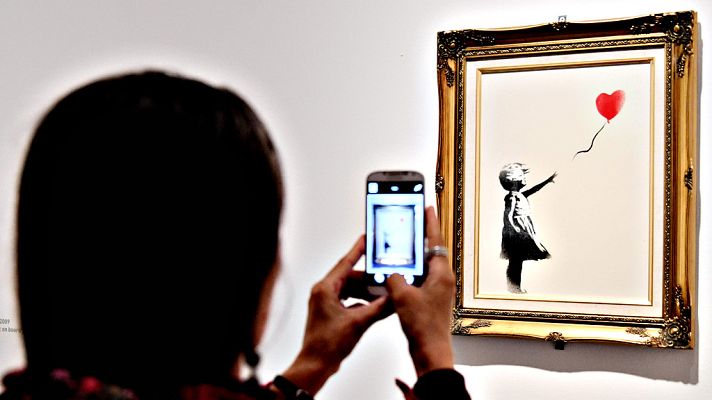 Telediario 1 - La 'Niña con globo' de Banksy es la obra de arte favorita de los británicos