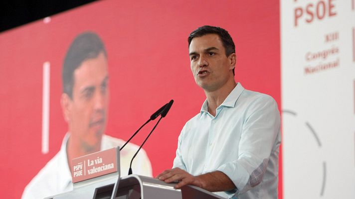 Telediario 1 - Sánchez acusa a Rajoy de "sacar pecho cuando habla de la precariedad laboral y la desigualdad"
