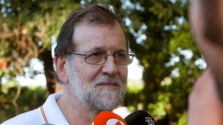 Telediario 1 - Rajoy no descarta convocar un Consejo de Ministros extraordinario en agosto para frenar a la Generalitat