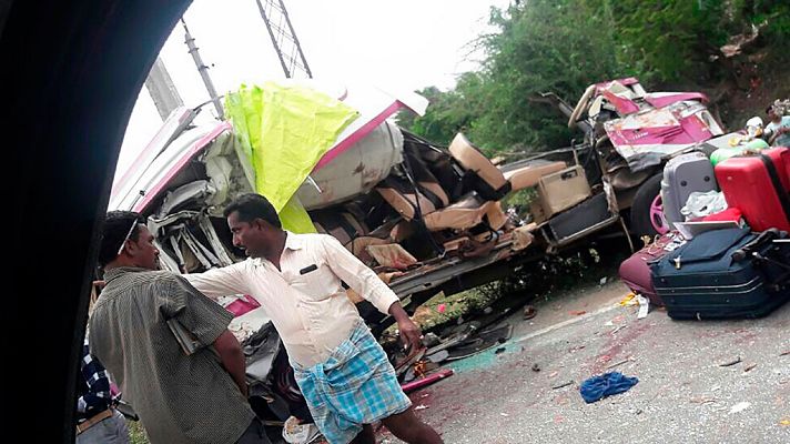 Telediario 1 - India es uno de los países más peligrosos en la carretera