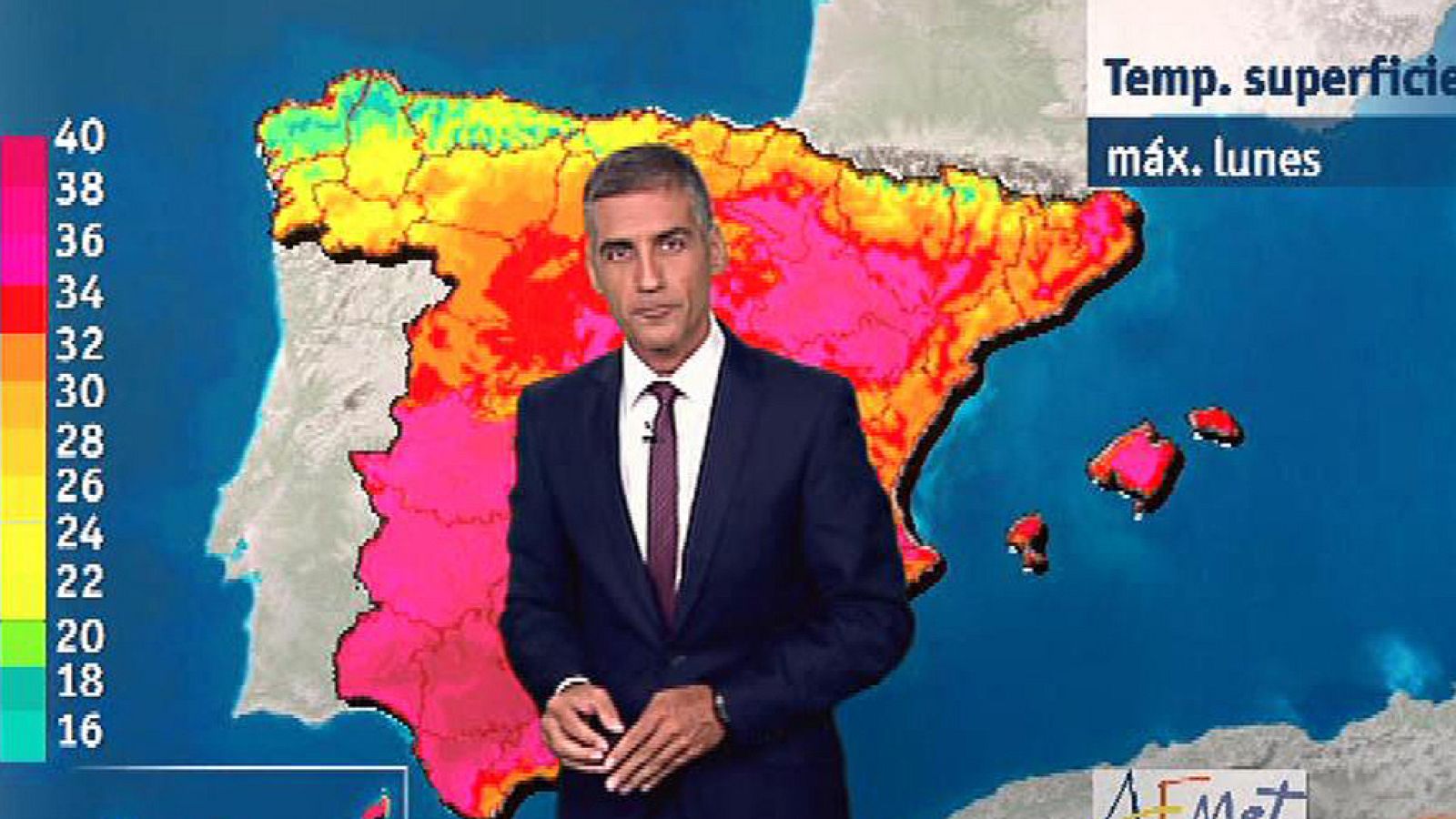 La AEMT, prevé para este lunes calor intenso en el interior y tormentas fuertes en Aragón y Cataluña - El tiempo | Ver