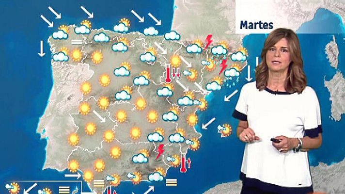 El tiempo - La AEMET prevé para este martes una entrada de aire frío que traerá una bajada de temperaturas en el nordeste