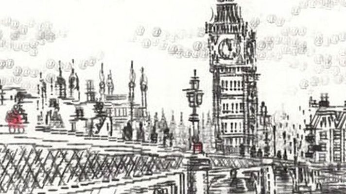 Telediario 1 - La artista británica Keira Rathbone dibuja sus obras con una máquina de escribir