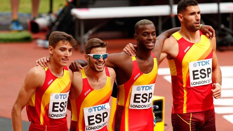 El relevo español 4x400 por tercera vez en una final mundial | Ver