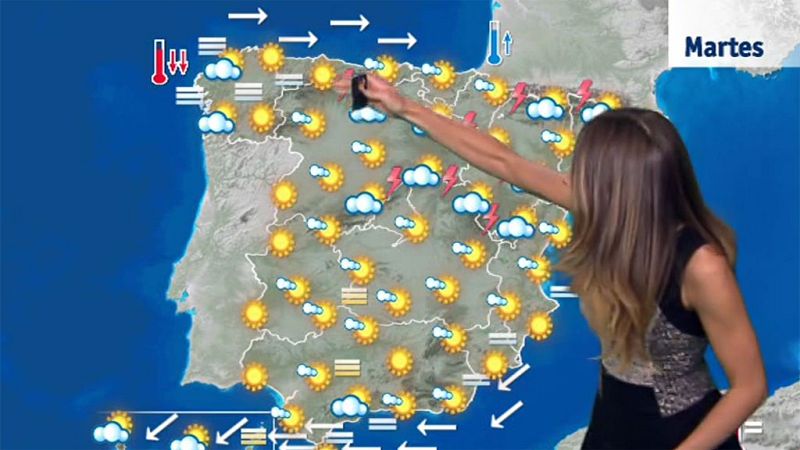 Temperaturas altas en el interior de la península y Canarias