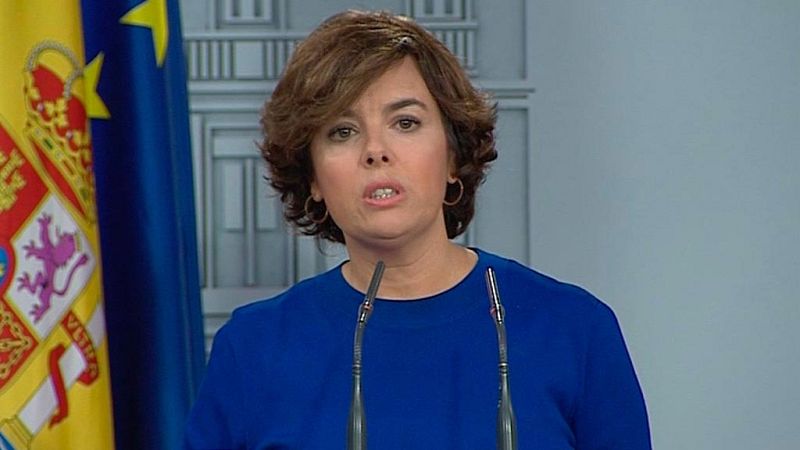 Sáenz de Santamaría: "Es un acto de fuerza, no un debate político"