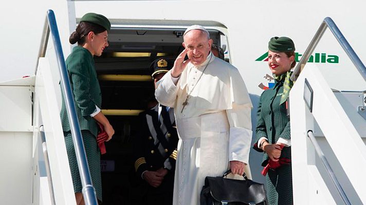 Telediario 1 - El Papa llegará  a Colombia para una visita de cuatro días