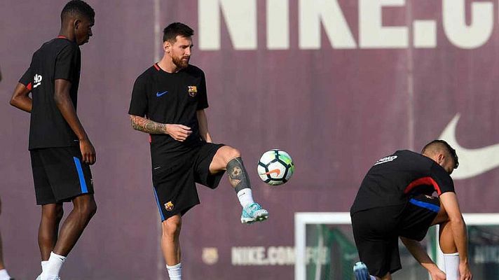 Telediario 1 - El Barça recibe a un Espanyol con dudas