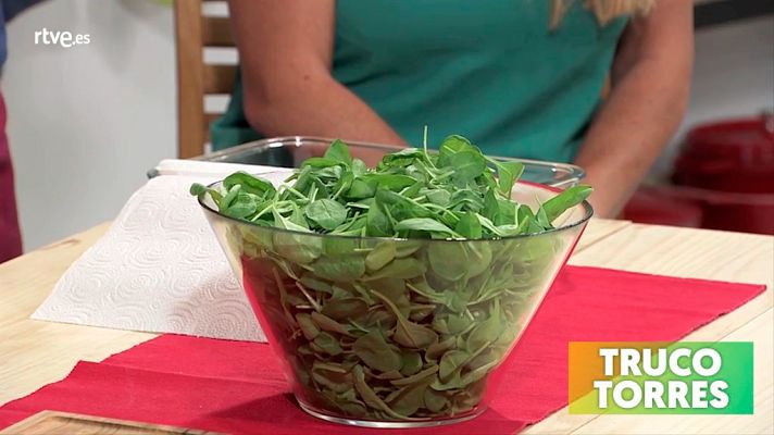 Torres en la cocina - Cómo conservar las espinacas