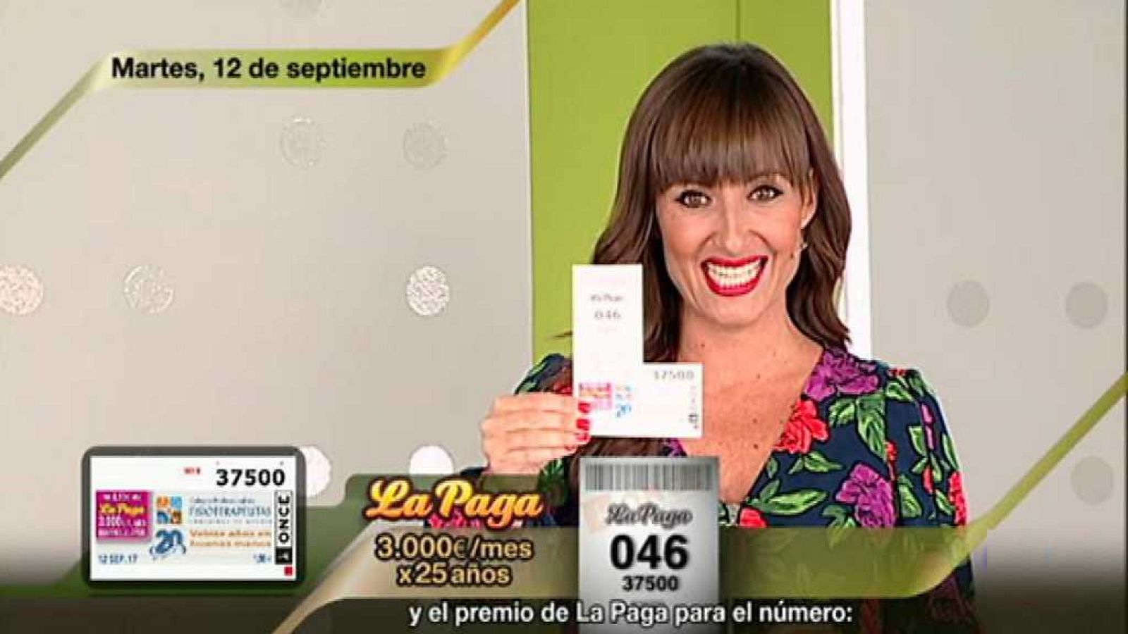 Sorteo ONCE - 12/09/17 - ver ahora