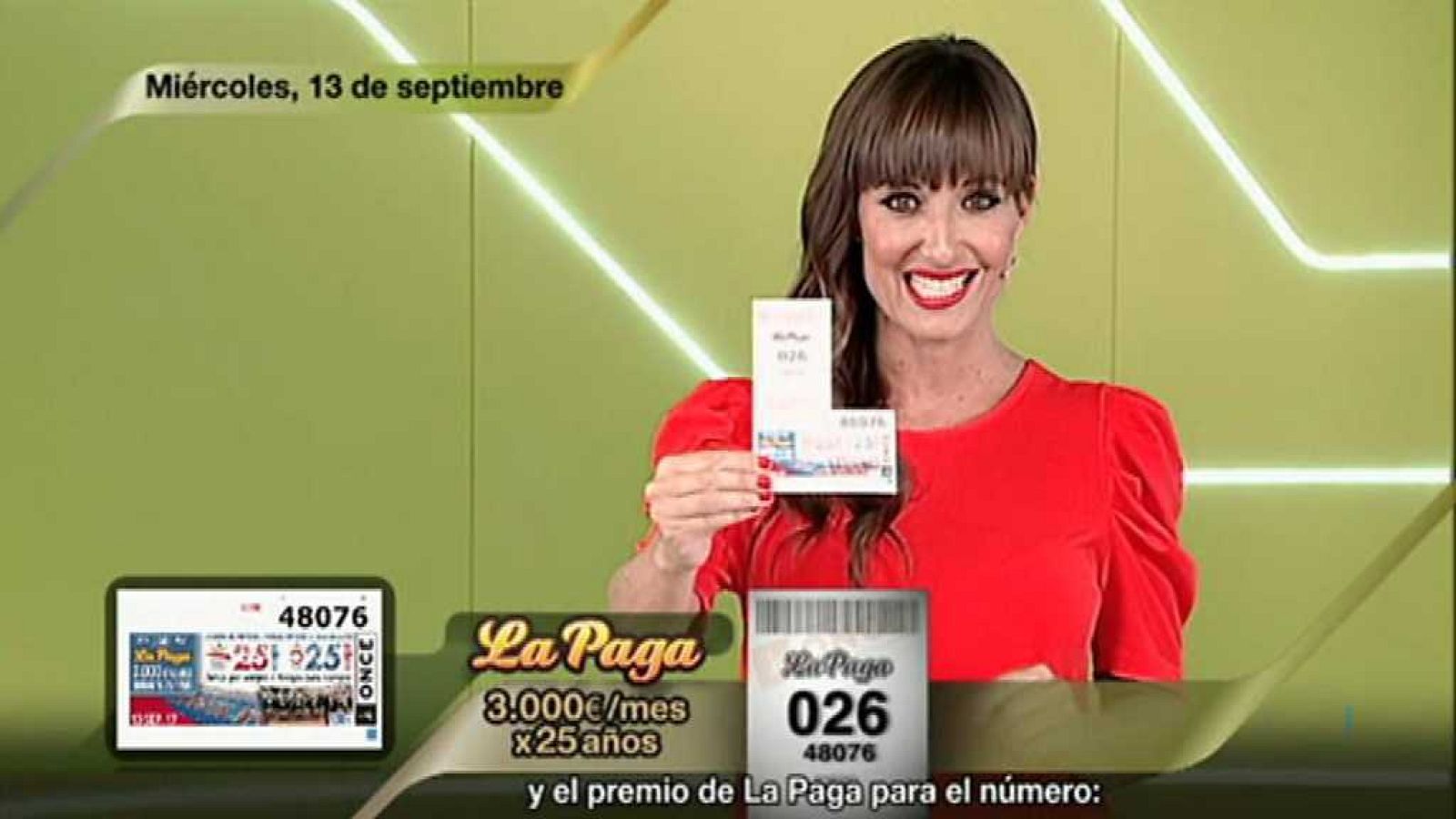 Sorteo ONCE - 13/09/17 - ver ahora