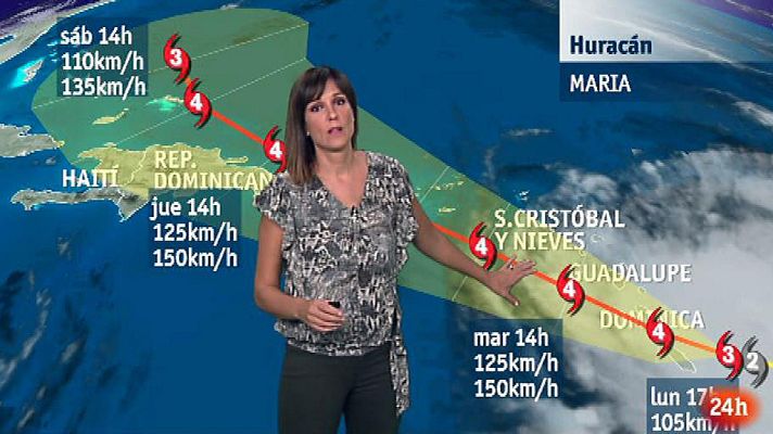 Informativo 24h - El pronóstico de evolución del huracán María en el Caribe