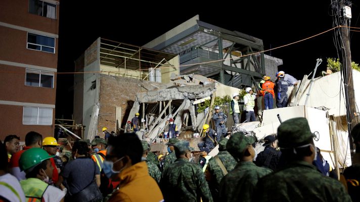 Telediario 1 - Así sufrió el terremoto una escuela en el sur de Ciudad de México