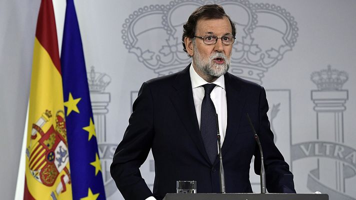 Telediario 1 - Declaración institucional de Mariano Rajoy sobre el 1-O