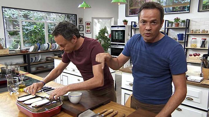 Torres en la cocina - Canelones de verdura y salmonete en escabeche