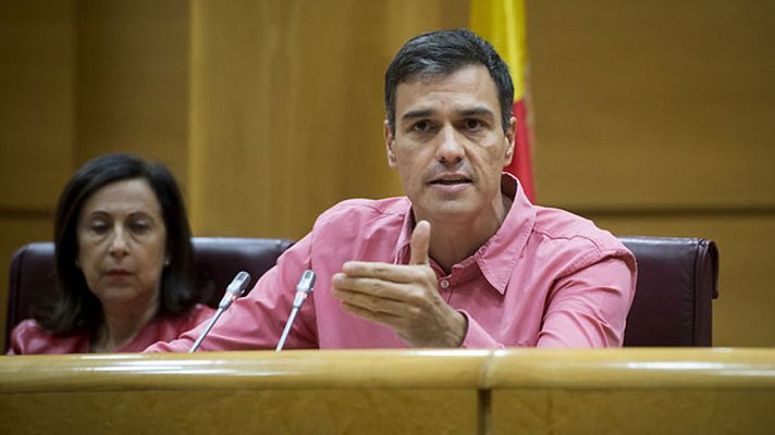 Telediario 1 - Sánchez avisa a Podemos: "Pueden ser la coartada para la declaración unilateral de independencia"
