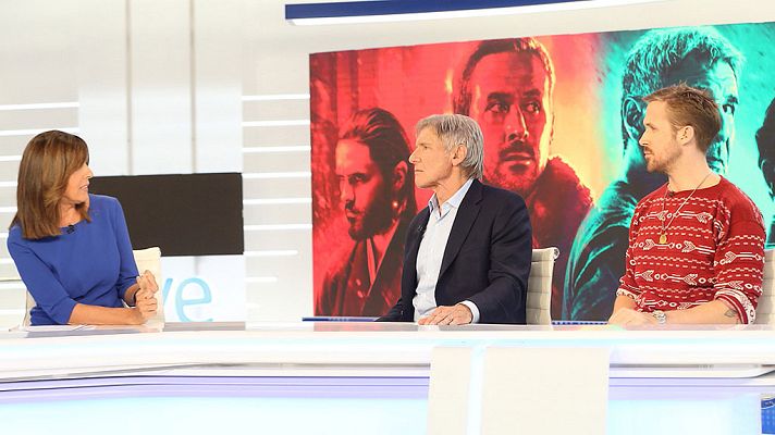 Telediario 1 - Entrevista de Ana Blanco a Harrison Ford y Ryan Gosling en el Telediario de TVE