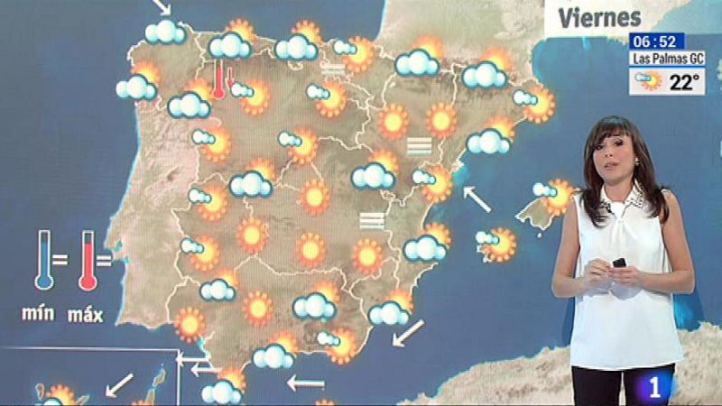 Inestabilidad en el sur y temperaturas con valores elevados