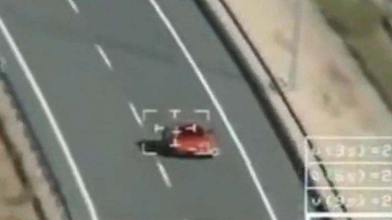 Un conductor, cazado por un helicóptero Pegasus a 242 km/h