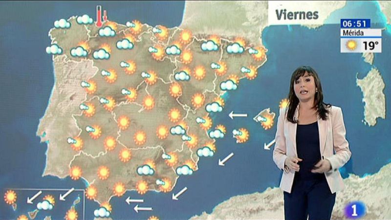 Tiempo estable en casi todo el país y temperaturas elevadas