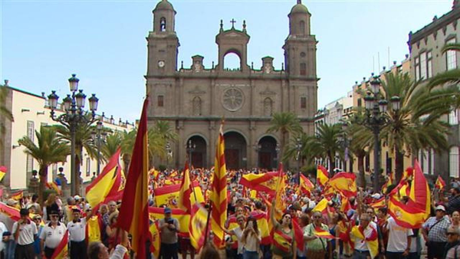 Canarias se manifiesta contra el referéndum catalán