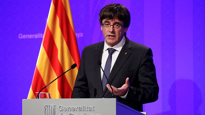 Telediario 1 - Puigdemont pide mediación internacional y asegura que el resultado de la consulta es vinculante