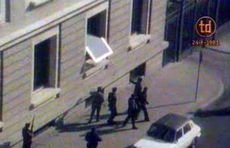 La emisin de Telediario del martes 24 de febrero de 1981, la maana siguiente al golpe de Estado.