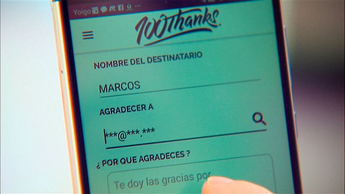 Telediario 1 - Una app para algo tan sencillo como dar las gracias cuando recibimos ayuda