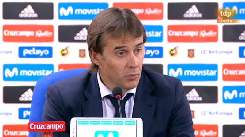Clasificación Mundial 2018 | Lopetegui: "Toca empezar a poner el foco en las noticias positivas, en el fútbol y en el país" | Ver
