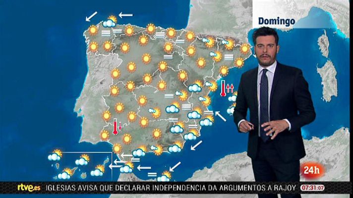El tiempo - Temperaturas más altas de lo normal sobre todo en la vertiente atlántica