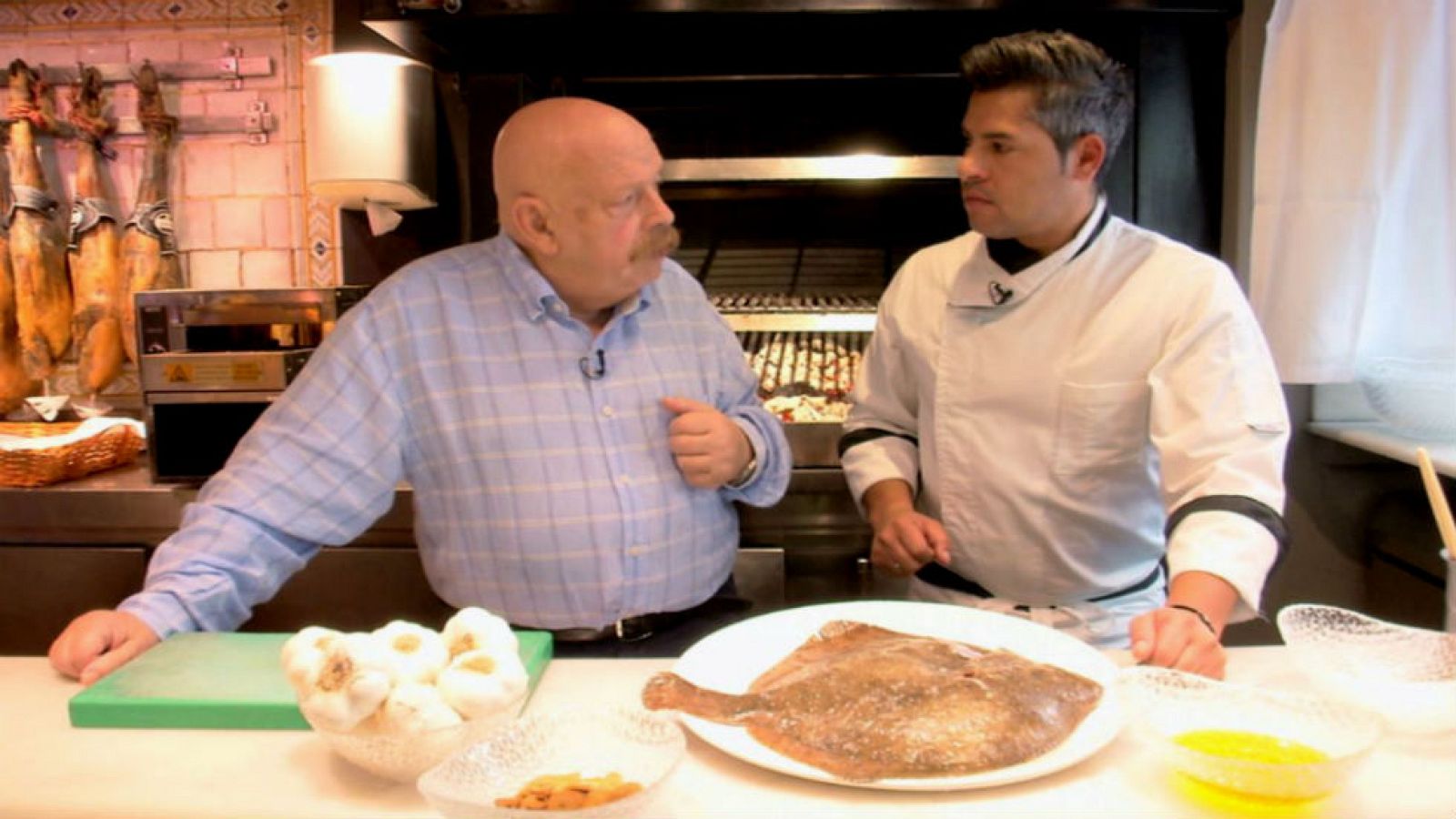 Rodaballo con velouté de espárragos