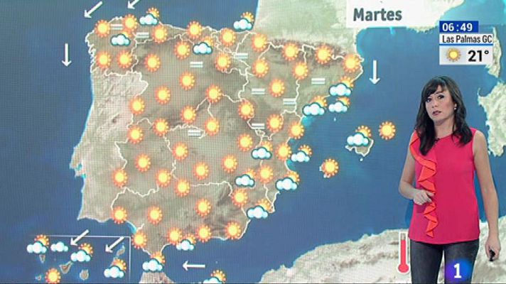 El tiempo - Cielos nubosos en Cataluña, Baleares y Canarias