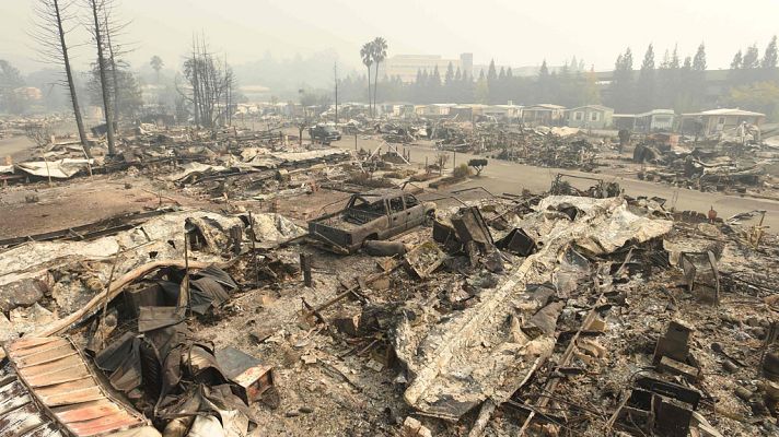 Telediario 1 - La situación se agrava en California ante la crudeza de los incendios