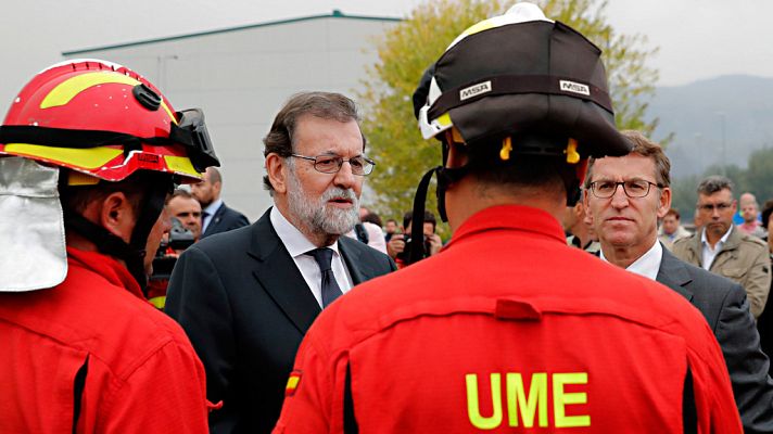Telediario 1 - Rajoy confirma que los incendios de Galicia son intencionados: "Esto ha sido provocado"