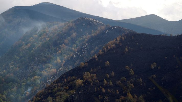 Telediario 1 - Los mariscadores de Vigo temen que las lluvias arrastren las cenizas hasta la ría