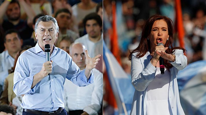 Telediario 1 - Macri busca consolidar su proyecto frente a Cristina Fernández en las elecciones legislativas de Argentina