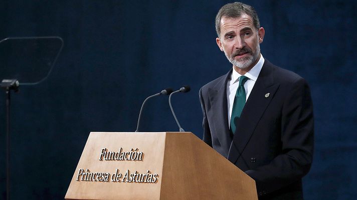 Premios Princesa de Asturias - El rey: "España tiene que hacer frente a un inaceptable intento de secesión"