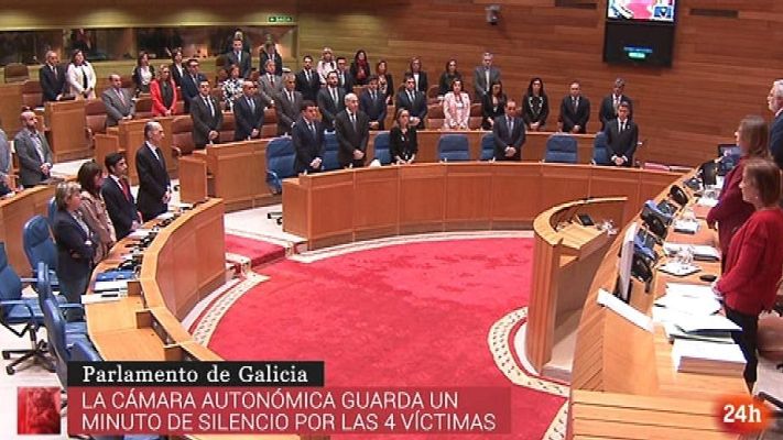 Parlamento - Minuto de silencio en el parlamento gallego