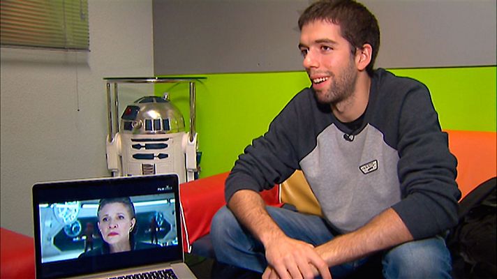 Telediario 1 - El madrileño Adrián Pueyo participa como especialista en los efectos visuales de la Guerra de las Galaxias