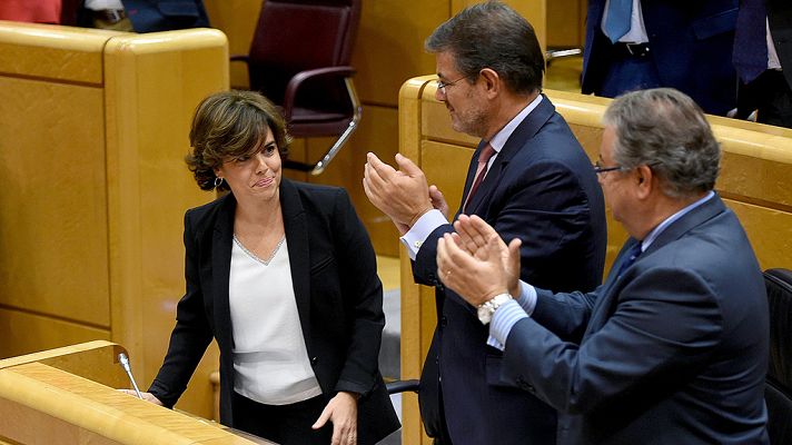 Telediario 1 - El Gobierno afirma que su obligación es "rescatar" a Cataluña y "hacer respetar la ley"