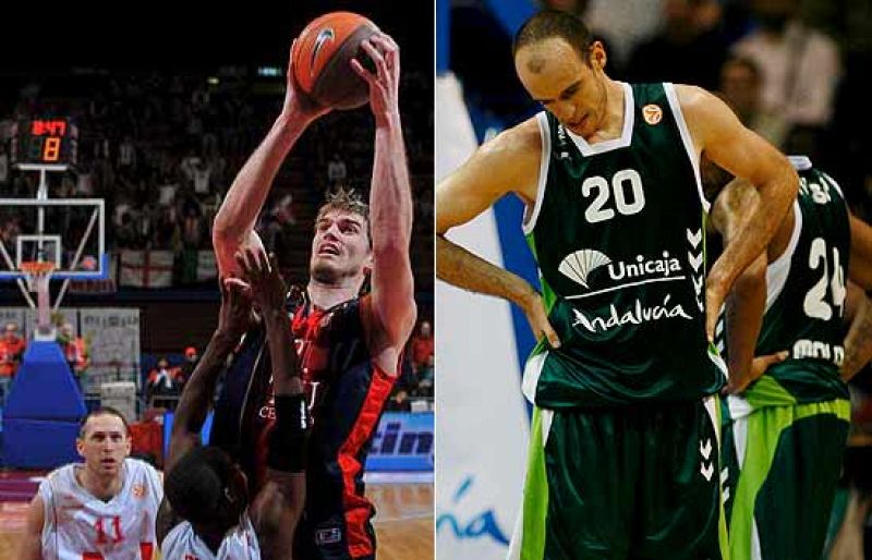 El Baskonia destroza al Armani Jeans por 74 a 107 en la Euroliga. Unicaja no consigue imponerse al Partizán (74-78).