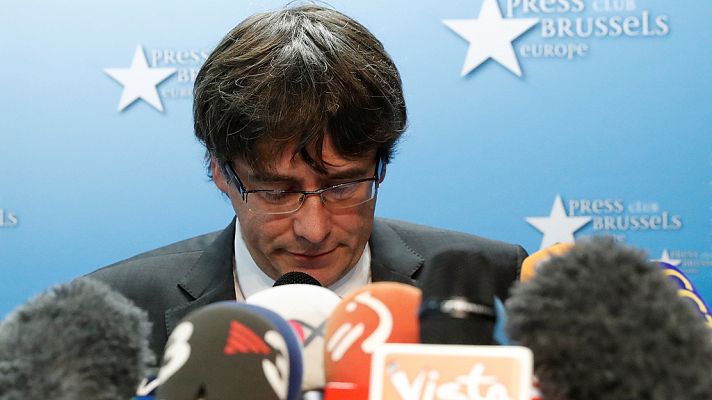 Telediario 1 - La juez ordena detener a Puigdemont y los cuatro exconsellers que viajaron con él a Bélgica