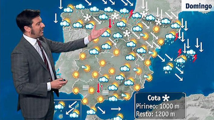 El tiempo - Lluvia, viento y nieve en el noreste peninsular