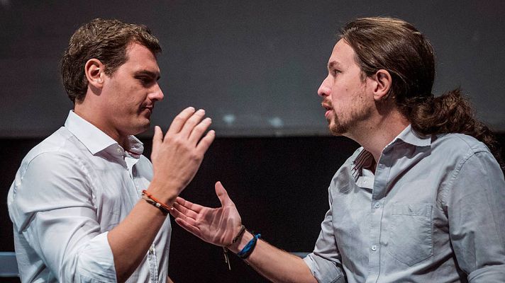 Telediario 1 - Barómetro del CIS: Cs es el único que sube en intención de voto tras el 1-O