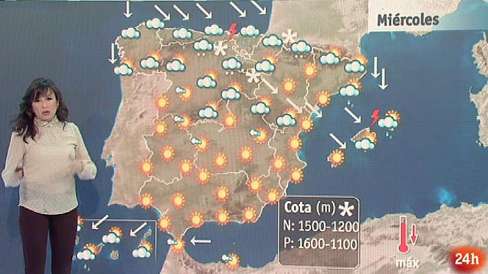 El tiempo - Lluvias fuertes en el norte peninsular