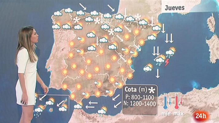 El tiempo - Lluvias en La Palma, extremo oriental cantábrico y Baleares