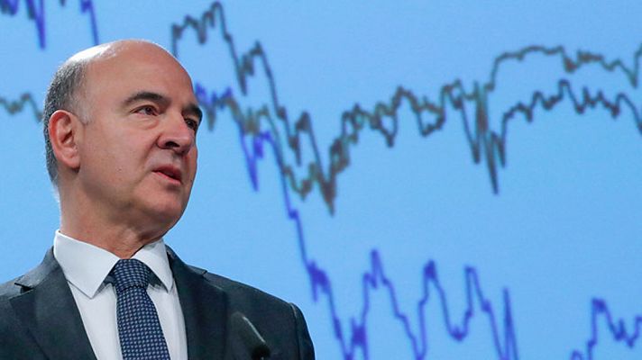 Telediario 1 - Bruselas cree que España crecerá tres décimas más este año pero avisa del riesgo por Cataluña