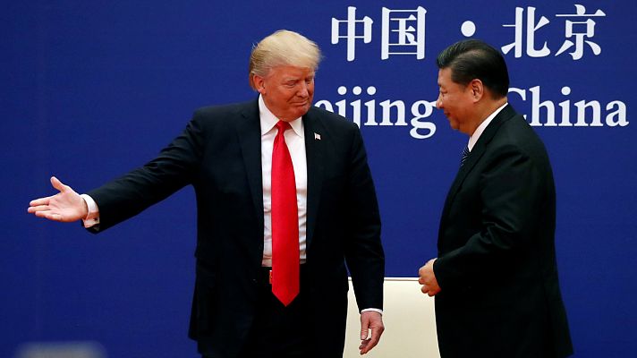 Telediario 1 - El encuentro en Pekín de Trump y Xi Jinping recompone la relación entre EE.UU. y China