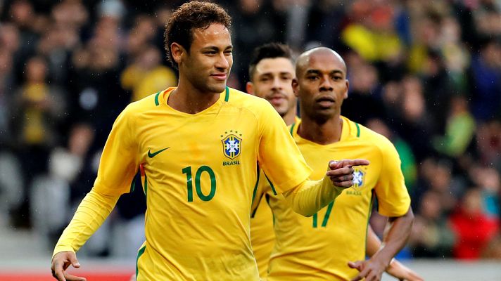 Telediario 1 - Brasil resuelve en la primera parte el duelo amistoso ante Japón